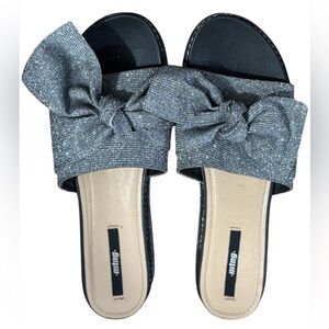 MTNG Sparkly Bow Slide Sandals – Size 40 EU / 9 US – Excellent Condition